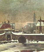 Wouter Johannes van Troostwijk The Raampoortje Gate at Amsterdam Sweden oil painting reproduction
